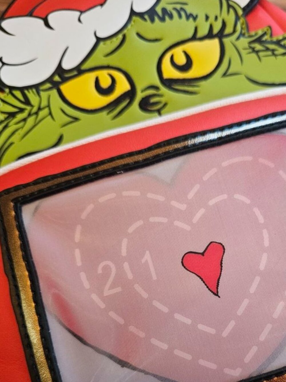 Loungefly DR Seuss Grinch LENTICULAR Heart MINI Backpack Brand New - Picture 2 of 15